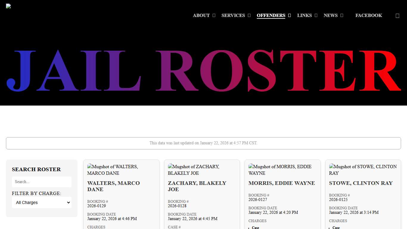 Jail Roster - Pittsburg County Sheriff's Office